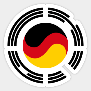 Korean German Multinational Patriot Flag Series Sticker